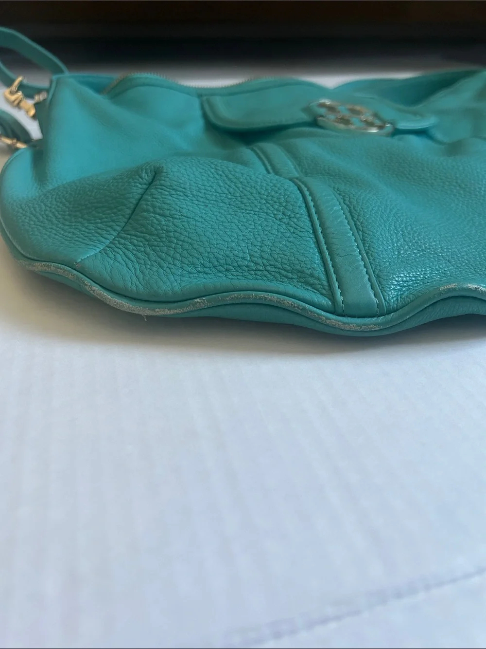 Tory Burch Amanda Crossbody Hobo in Turquoise